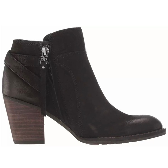 Sam Edelman Black Leather Ankle Bootie Size 10 New - Picture 3 of 6